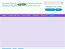 Tablet Screenshot of humannaturenaturalhealth.com